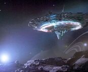 جنجال جدید در آسمان؛ انتشار ویدیوی خیره‌کننده از یک UFO با ۸ پرتو نور بر فراز دریای زرد +فیلم